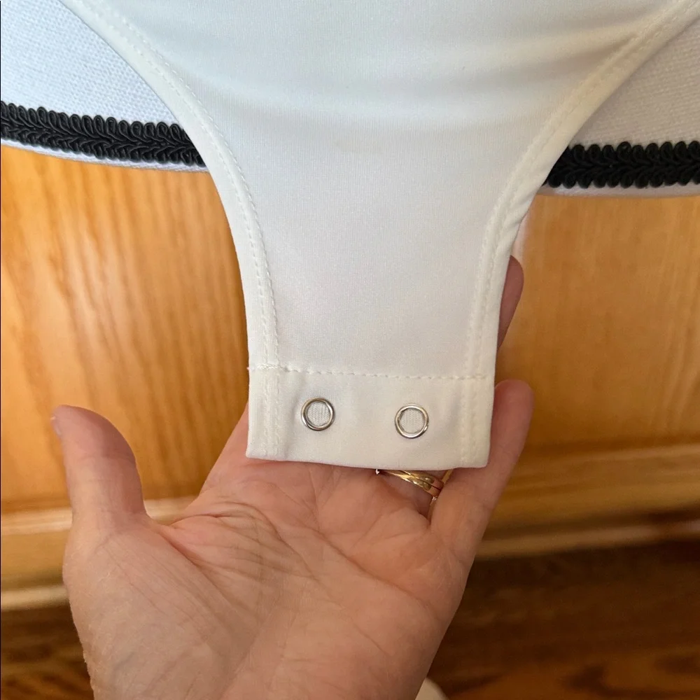 NWT MOD on Trend White Sleeveless Wrap Bodysuit - Picture 2 of 7